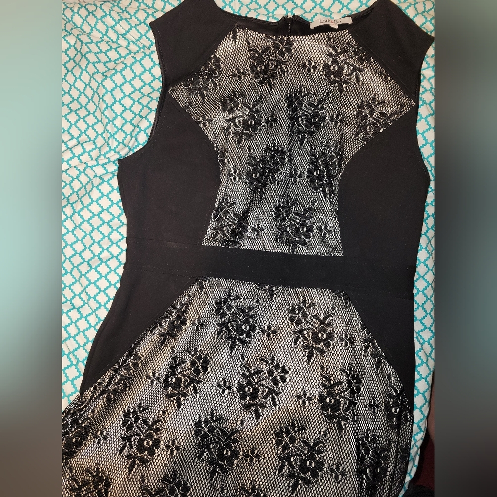 Black dress Lark & Ro floral lace design